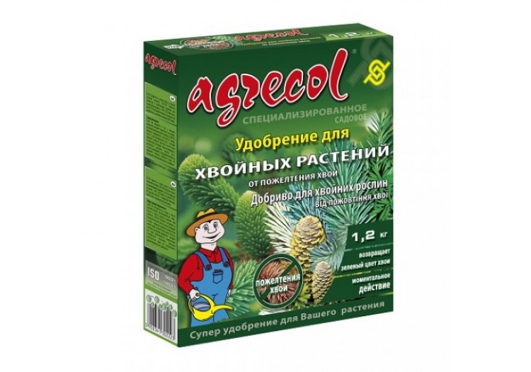 Удобрения для хвойных растений от пожелтения хвои Agrecol 1,2 кг - 20492