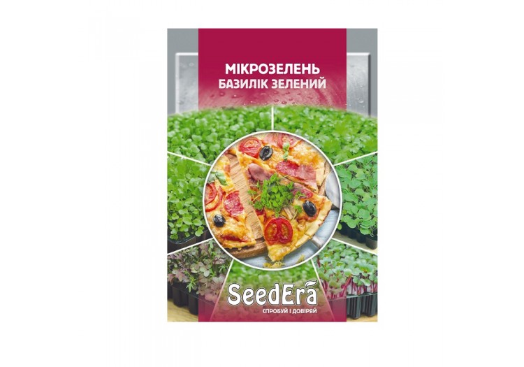 Семена микрозелень базилик зеленый Seedera 10 г - 20346